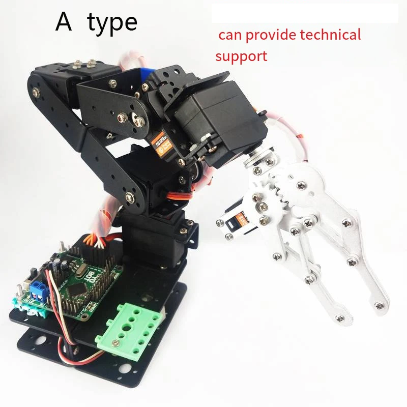 6-teiliges Robotik-Set, pädagogischer Roboter-Manipulator, Metalllegierung, Arduino-Arm-Servo MG996 für Arduino-Roboter, DIY-Kit, programmierbares Kit – Detail 4