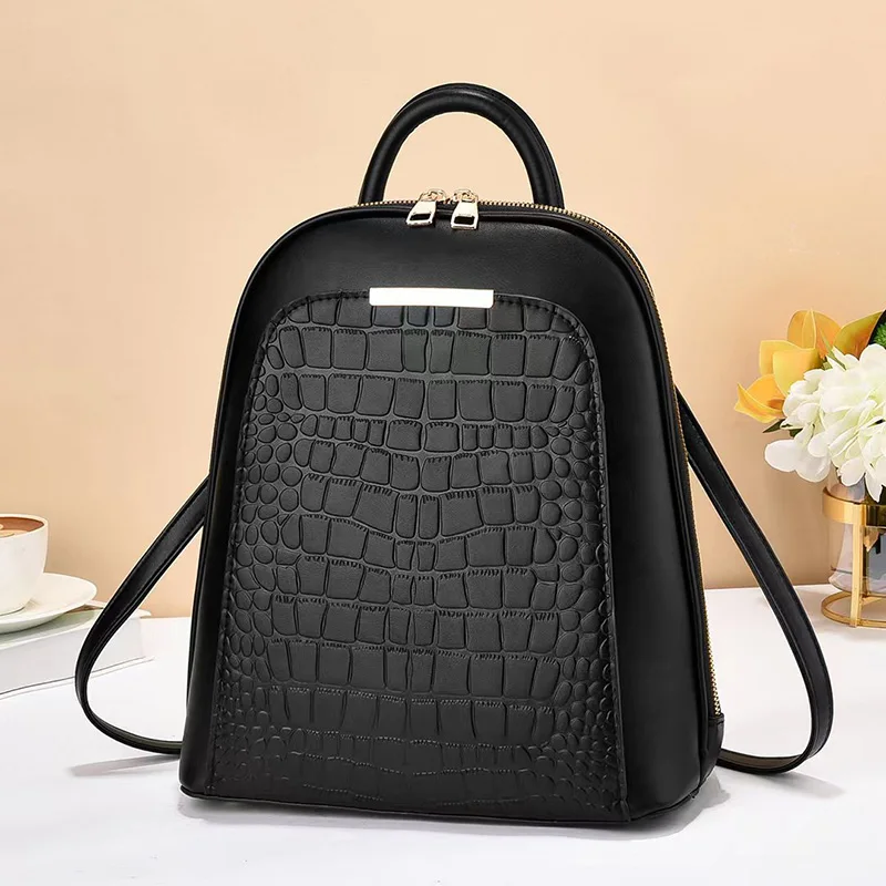 Mochila escolar de couro pu, feminina, estudante universitário, ensino médio, menina, estudante, grande capacidade, nova mochila