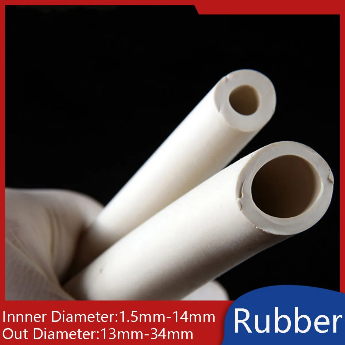 White Rubber Hose Lawnmower Soft Tube Dust Collector Tubing for Liquids,Gases,Fine Particles