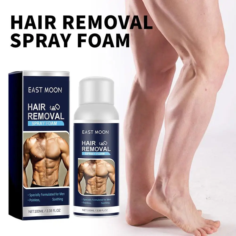 Spray indolor da remoção do cabelo para homens, depilatório permanente, axila, inibidor do cabelo da perna, reparo nutritivo, removedor do cabelo do corpo, B4H6