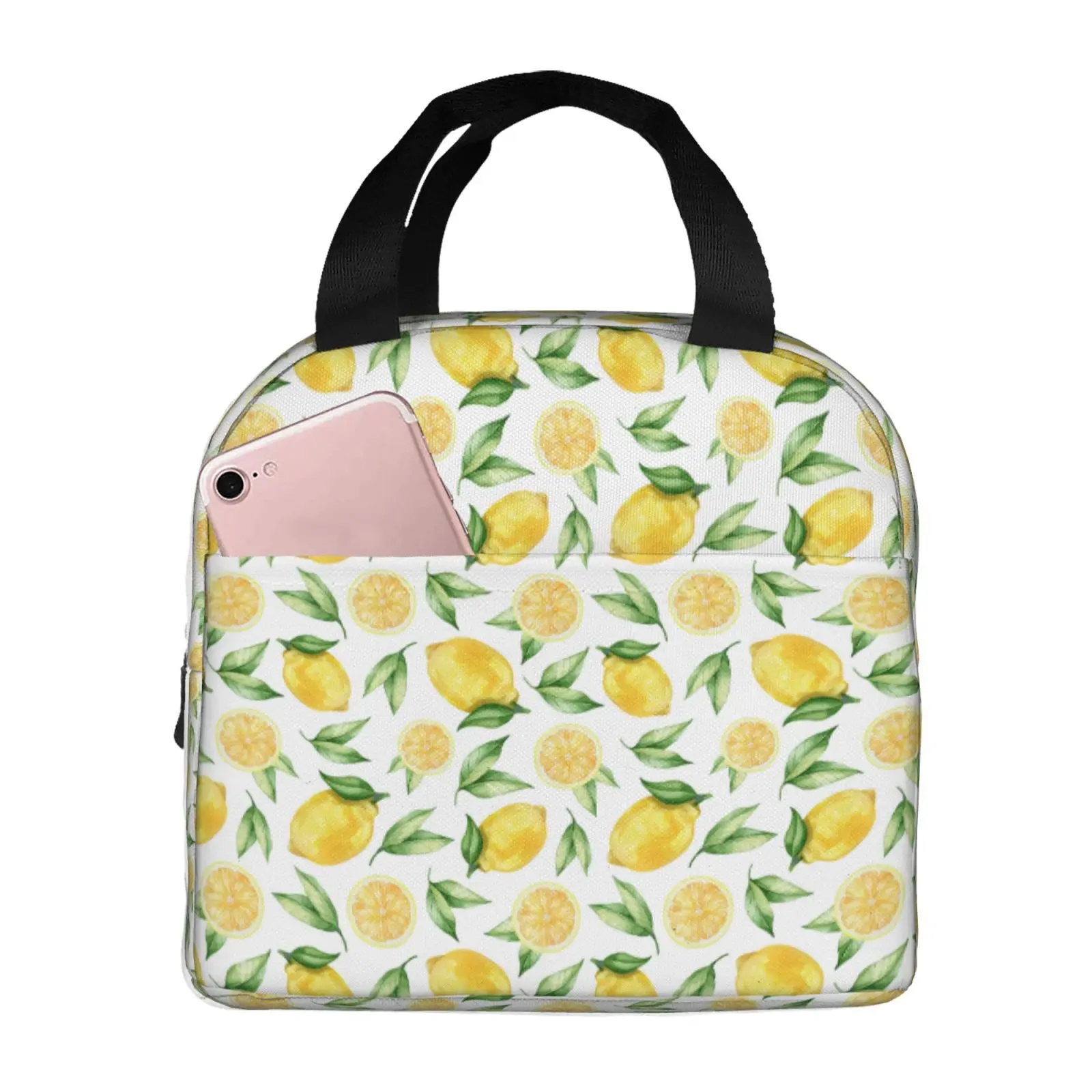 حقيبة حمل لطيفة على شكل شجرة الليمون مع حقيبة غداء للرجال والنساء والأطفال حقيبة حرارية محمولة للثلاجة للمكتب والعمل والمدرسة والنزهات والتخييم على الشاطئ