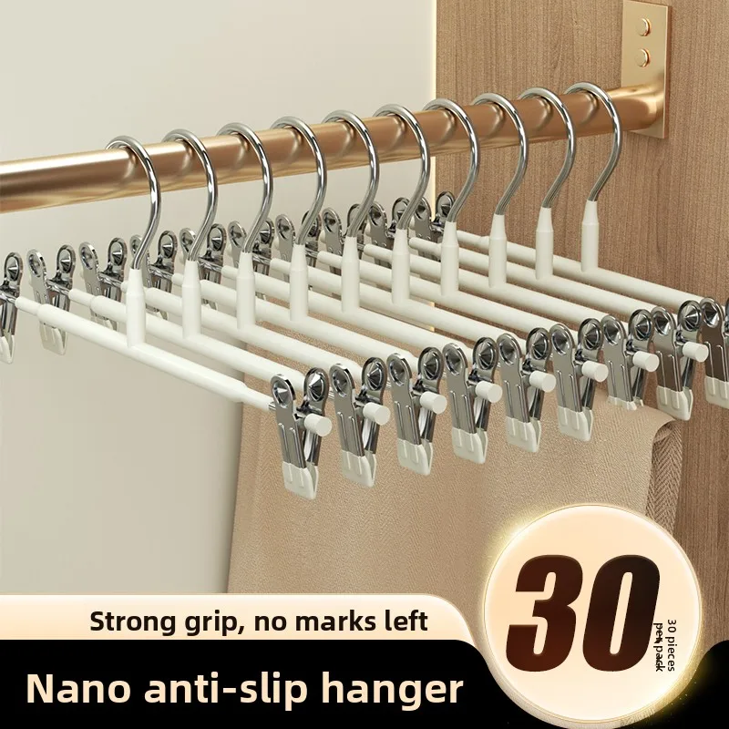 

No-Trace Anti-Slip Stainl Steel Pants Hanger And Clip for Home Use And Clothes Drng aron Color Nordic Sle for Everyone