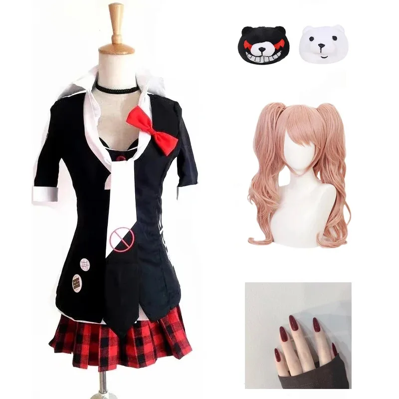 

Danganronpa Cosplay Anime Junko Enoshima Emboitement Inushio Kimuchi Dangan Ronpa Trigger Happy Havoc Cosplay Costume
