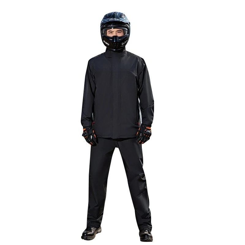 

Split adult riding rain pants set, motorcycle raincoat men's full body rainstorm protection