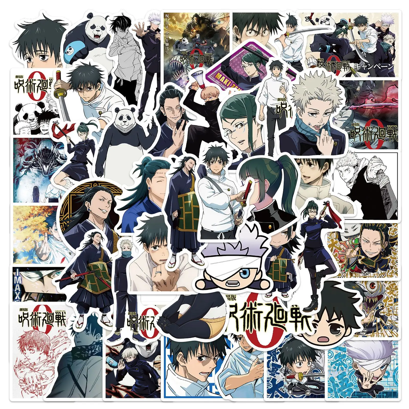 10/50 Buah Jepang Jujutsu Kaisen Stiker Anime Moif Decals Koper Skateboard Laptop Notebook Motor Stiker Telepon Hadiah Mainan