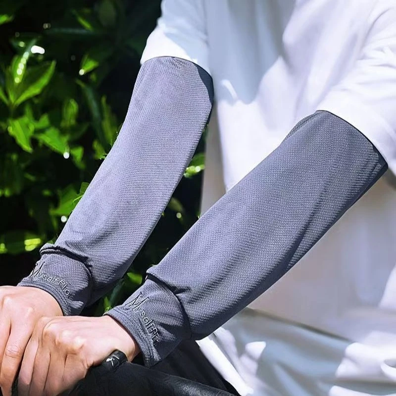 

Cooling Arm Sleeves Breathable Sun Protection Ice Silk Sleeve Summer Outdoor Sports Driving Cycling Loose Arm Cover For Men