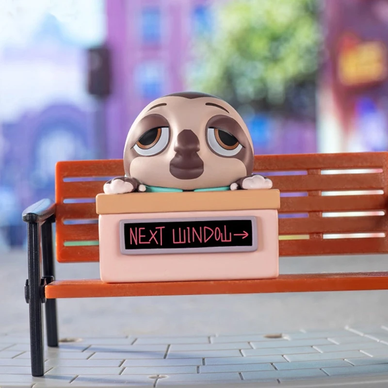 Zootopia Caja ciega con Nick & Judy en la pose de té de la tarde, adorables muñecos periféricos de anime: adorno de decoración perfecto para escritorio,