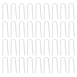 100Pcs U 자형 정원 핀 다용도 화환 공예 핀 만들기 꽃꽂이 도구 내구성 마당 잔디 텐트 스테이크 고정 페그
