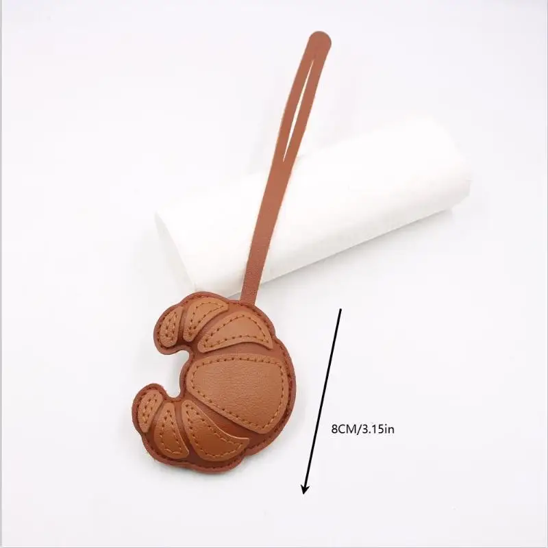 Croissant-förmiger Schlüsselanhänger, Croissant-Charm-Anhänger, Schlüsselring, Schmuck für Mädchen und Frauen, Geschenk, Taschendekoration – Detail 9