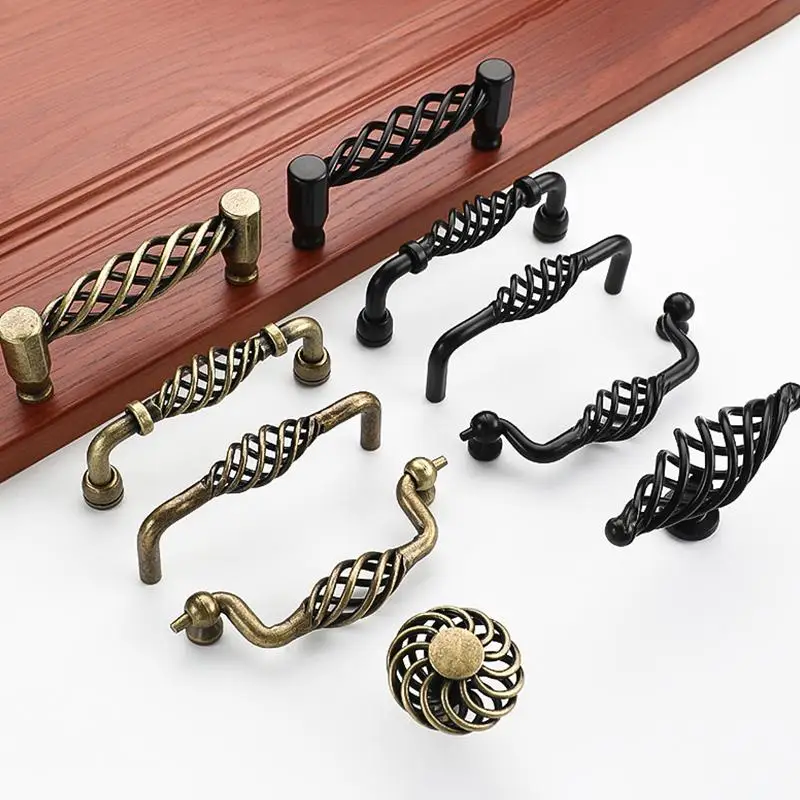 Elegant Bronze Birdcage Handles Perfect for Classical Cabinet Drawer Upgrade