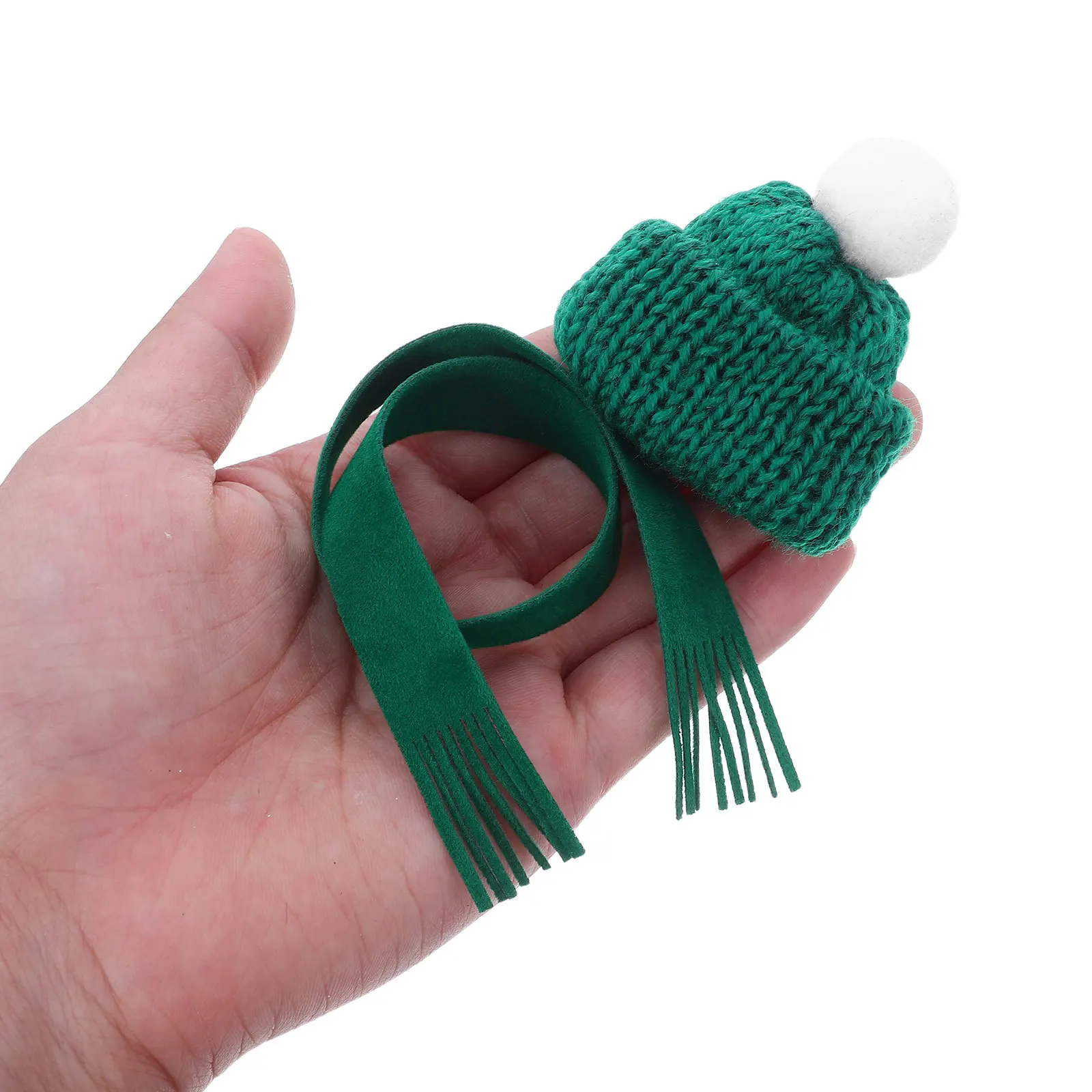 

20Pcs Mini Knit Hat Scarf Set Soft Yarn Material Lightweight Holiday Decorations Mini Knit Hat Scarf Set