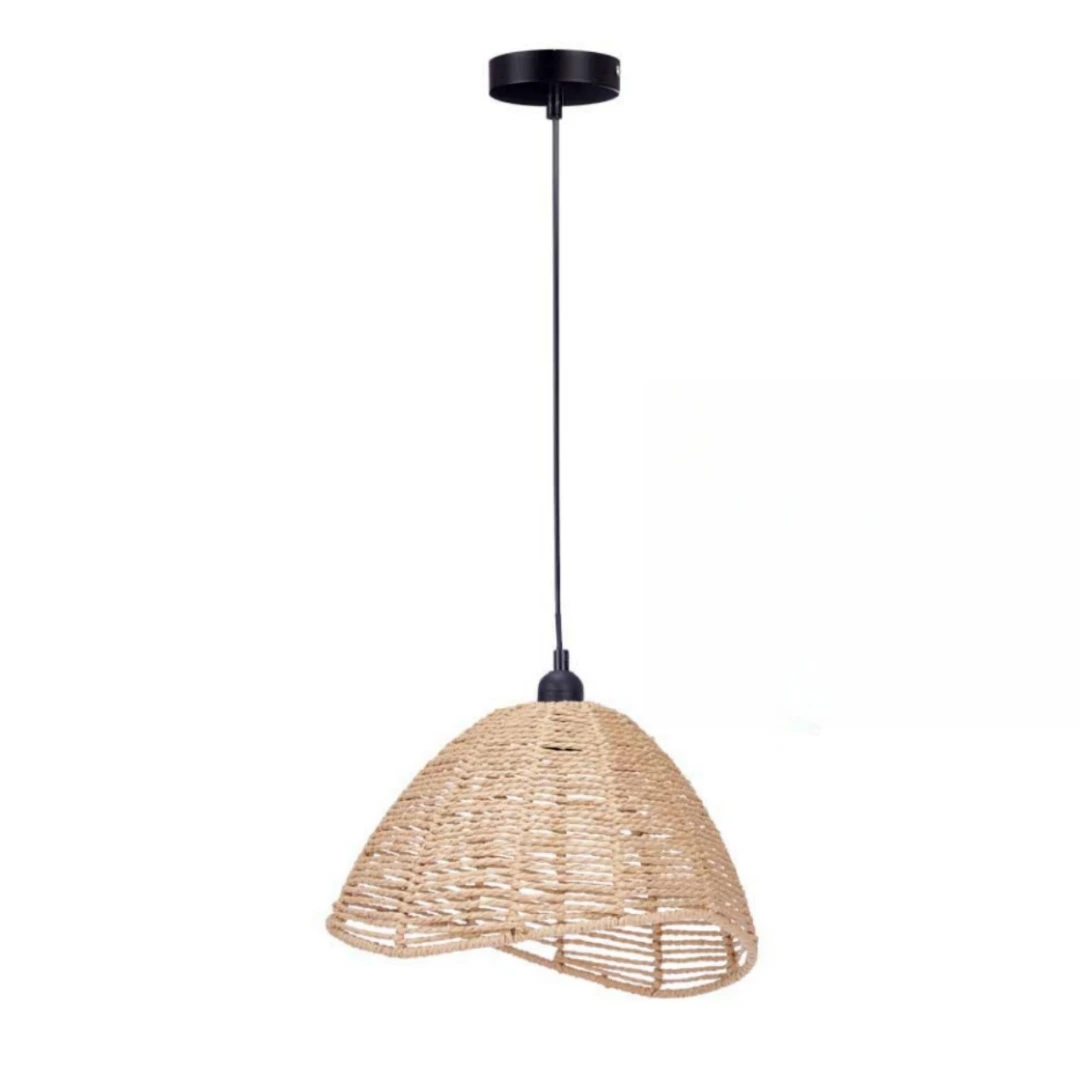 Starley ceiling lamp rattan rope hanging lamps for kitchen island, living room, cafe, bar,30x34x20 cm.