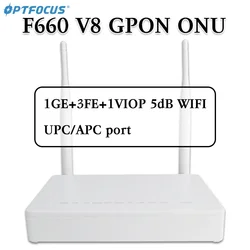 OPTFOCUS Brand New ZTE F660 V8 ONU1GE 3FE 1POTS 1USB 5dB WiFi GPON ONT