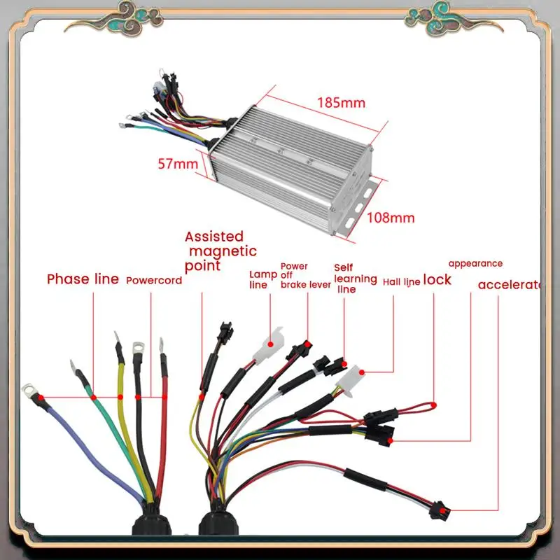 

Durable S966 Electric Bike LCD Display Meter+48V-72V/60A 18 Tube Sine Wave Controller E Scooter LCD Panel For Mountain Ebike ABS