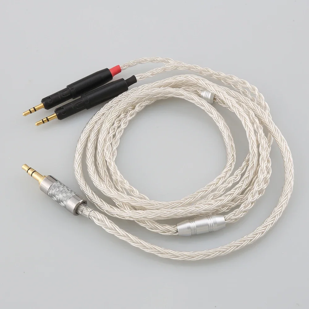 HiFi 6.5mm 2.5mm 3.5mm XLR 4.4mm 16 Core OCC Silver Plated Braided Earphone Headphone Cable For ATH-R70X