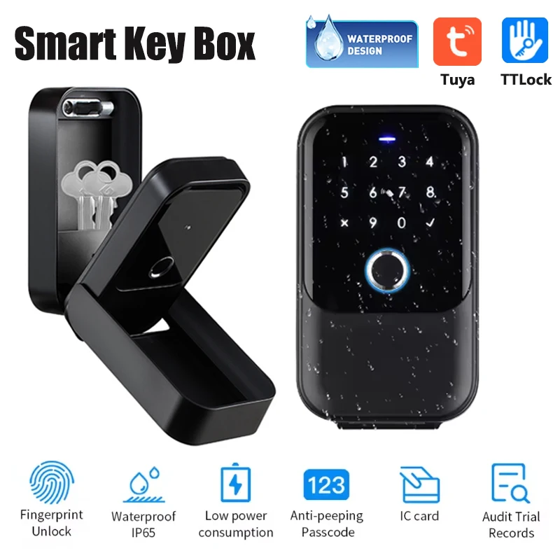 TTlock Smartkey Lock Box Wireless Electronic Key Safe Box with Digital Code Tuay App Bluetooth Smartlock for Home Key Padlock