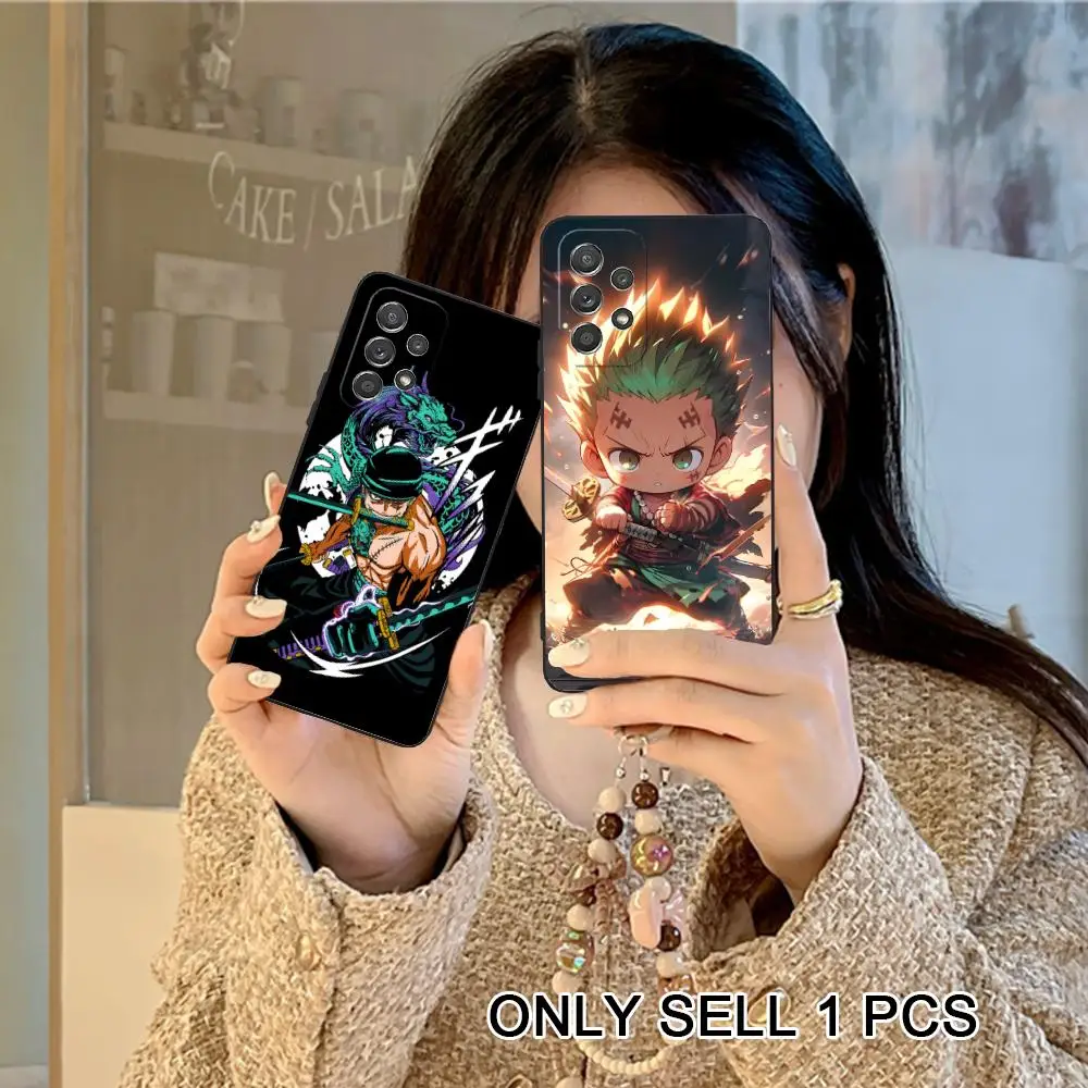 Anime Zoro Phone Case for Samsung Galaxy A56 55 54 53 52 51 36 35 34 23 16 15 5G Soft TPU Shockproof Cover