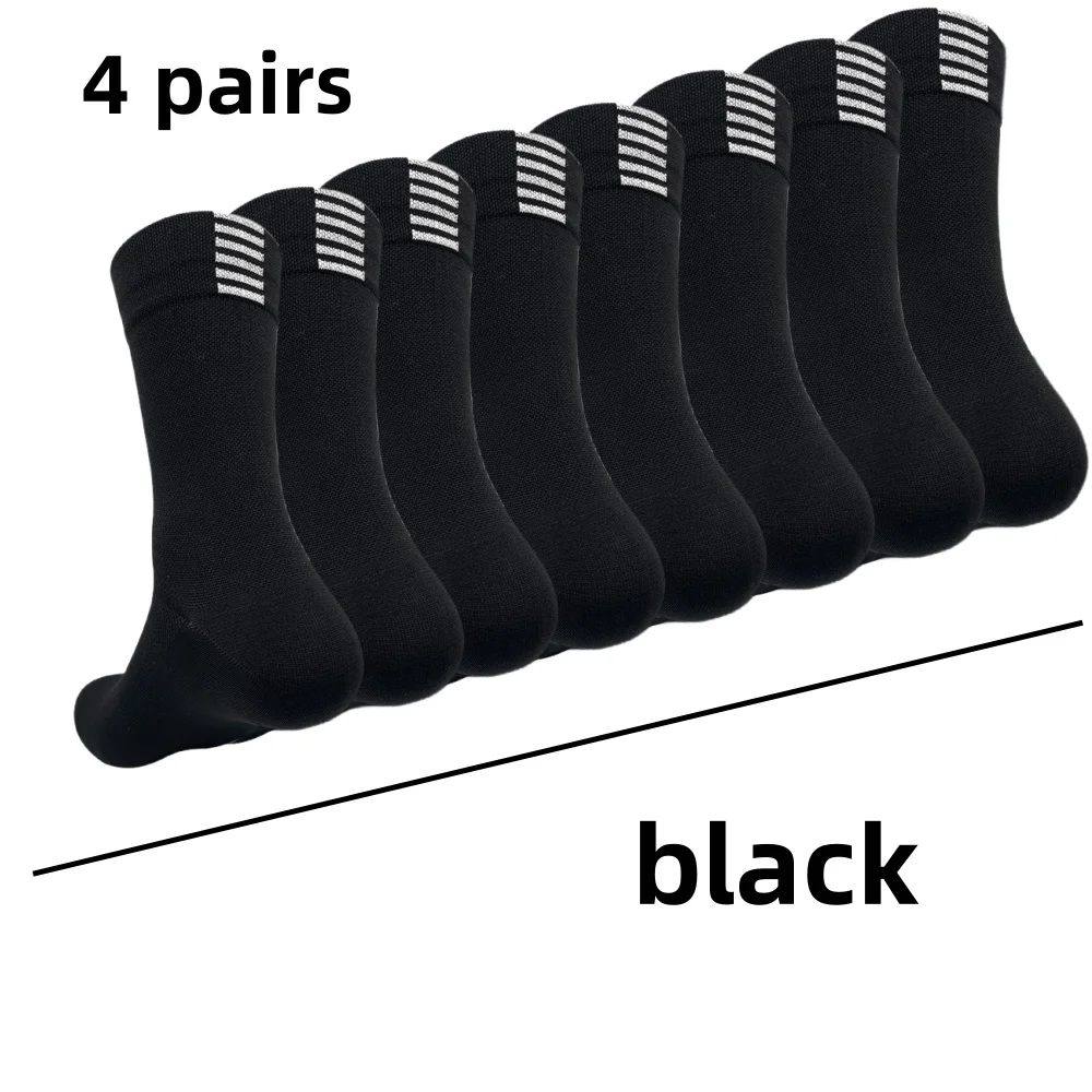 4 Paar Fahrradsocken zum Laufen, schnell trocknend, mittlerer Zylinder, für Männer und Frauen, Sport, Fitness im Schlauch