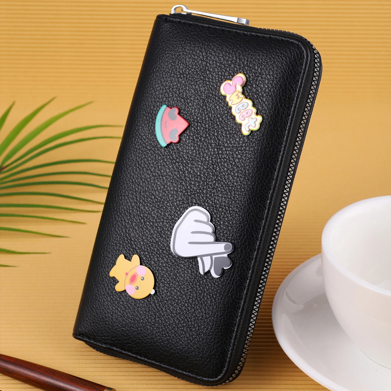 New trendy long wallet multifunctional large capacity mobile phone bag fashion and versatile PU card holder coin purse