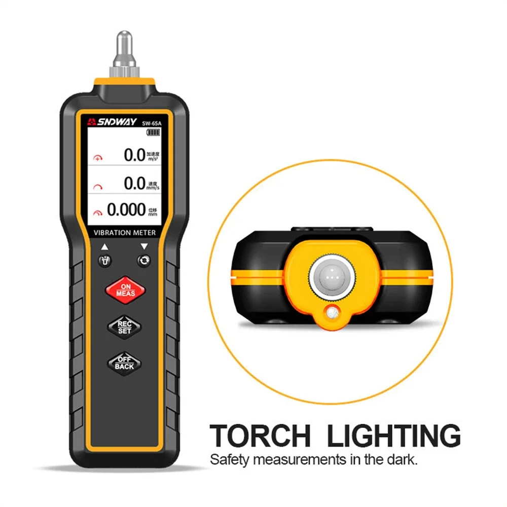 SW65A Vibration Meter Digital Vibration Analyzer 3 Channel Engine Generator Centrifugal Pump Electric Motor Vibrometer