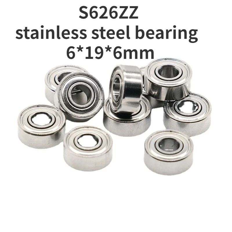 Mini fishing wheel water drop wheel line cup bearing S626ZZ stainless steel bearing deep groove ball bearing 6*19*6mm