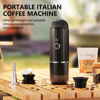 ICafilas ME2218 Mini 2-in-1 Italian Capsule Coffee Machine Fully Automatic Heating and Grinding Portable Outdoor Sports Tour