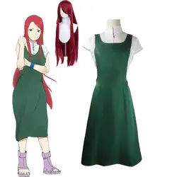 Anime Kushina Uzumaki Cosplay Fancy Green Dress Party Clothes Halloween Costume For Adult Women