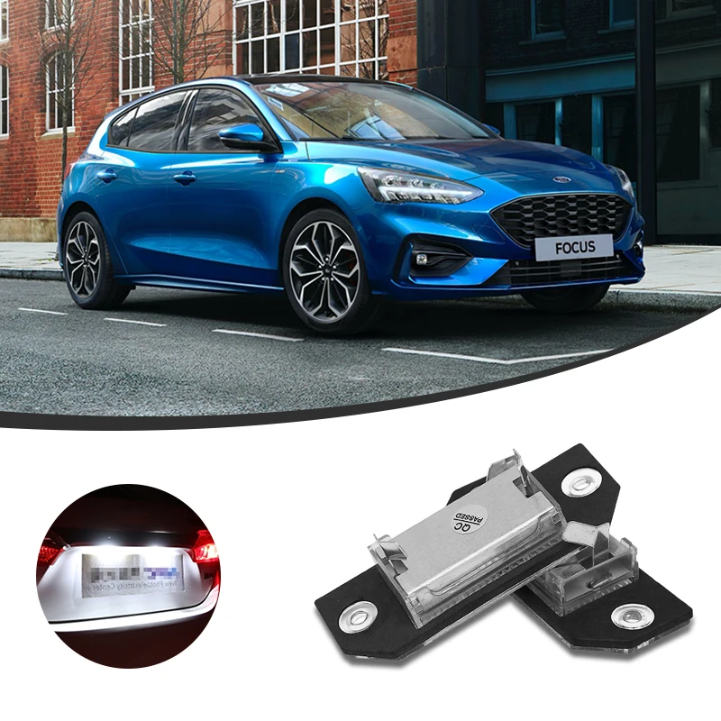 2 pz CANBUS Error free Car Number luce targa per Ford Focus 2 C-Max Ford Focus MK2 2003 2003-2019 nessun errore lampadina bianca