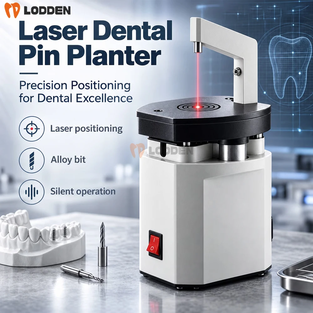 100W Dental Silent Pin Nail Machine 15000rpm Laser Positioning Lab Equipment for Dental Model Pinning