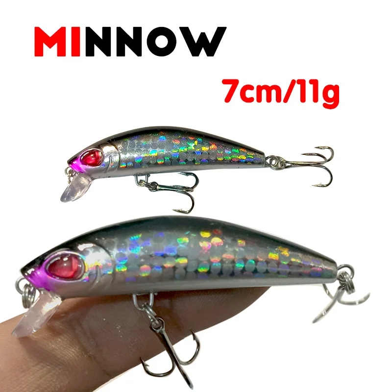 Fuheno Sinking Minnow Fishing Lures 70mm 11g Wobblers Swimbait Jerkbait Bass Pike Carkbait  Professional Hard Bait Treble Hooks