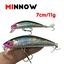 Fuheno Sinking Minnow Fishing Lures 70mm 11g Wobblers Swimbait Jerkbait Bass Pike Carkbait Professional Hard Bait Treble Hooks
