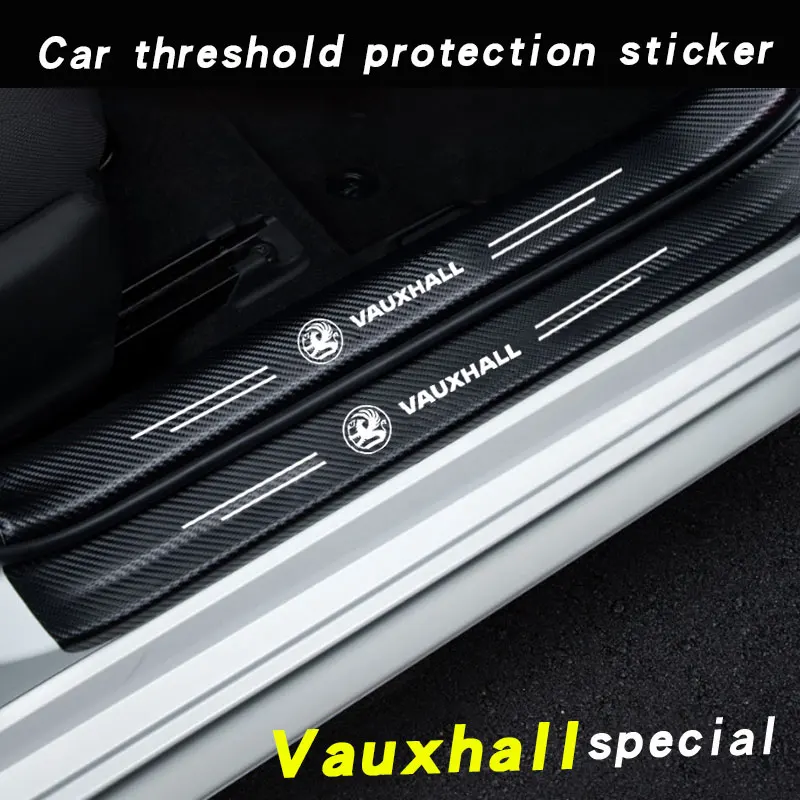 Car Door Sill Plate Protector Stickers For Vauxhall Opel Corsa D Astra G GTC J H Vectra Zafira Meriva Junior car Accessories