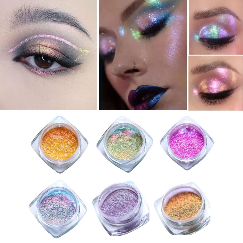 Mirror Effect Pigment,Color Shifting Powder Coloretto Eyeshadow Gift E1YF