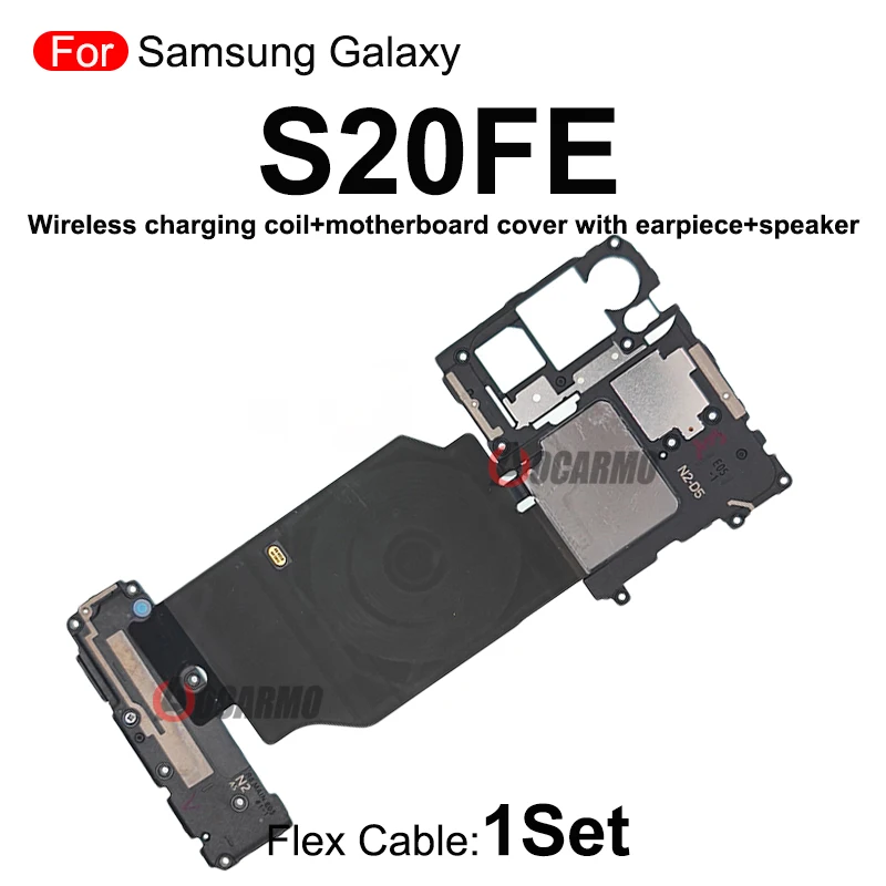 For Samsung Galaxy S21 FE S20FE S21FE 5G Loudspeaker Motherboard Cover With Earpiece Wireless Charging Coil Module Repair Parts