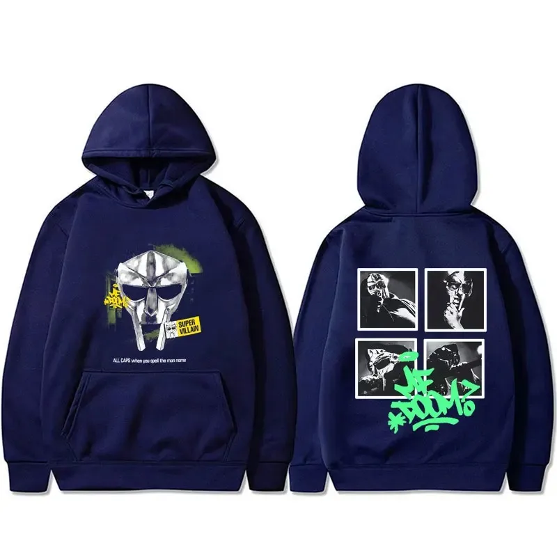 مغني الراب Mf Doom هوديس Madvillainy The Illest الشرير الجرافيك هوديي الرجال النساء الهيب هوب المتضخم الشارع الشهير الذكور خمر هوديس #2