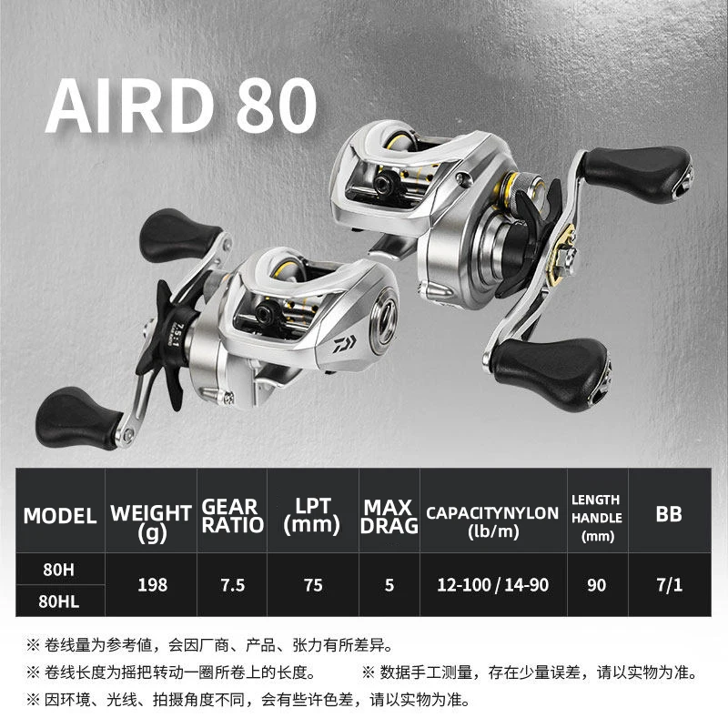 ダイワ 2026 AIRD 80H フィッシングリール 7+1BB 最大ドラグ力 5KG