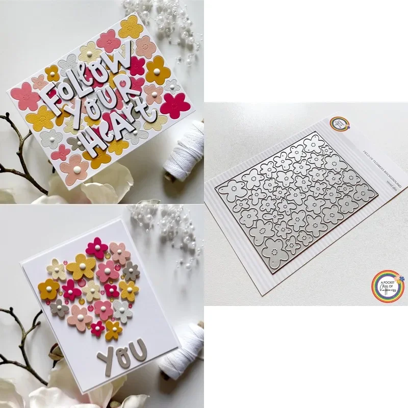 Er is ook een paar kleine oorkappen bovenop de wekker. Nieuwe aanwinst 2026 metaal snijmal scrapbooking DIY decoratie.