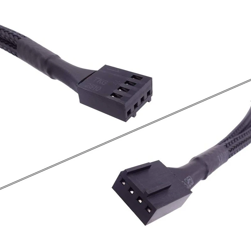 10 Pcs Computer Fan Cable, CPU Fan Splitter, PWM Fan Splitter Cable Fan Running Wires Computer PC Power Cable 4Pin