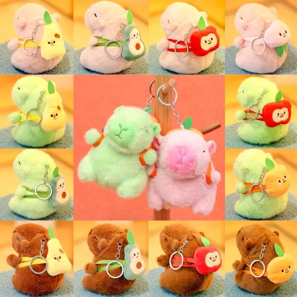 Kawaii Multicolor Capibara Hanger Capibara Pluche Sleutelhanger Opknoping Knuffels Verjaardagscadeau Handtas Hanger Kids