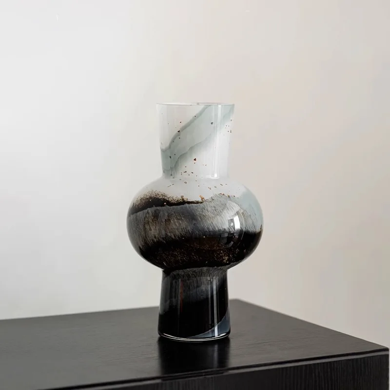 The Ancient Light Luxury in The Vase Changes Gradually To The French High-level Floral Arrangement Decorative Glass Vase