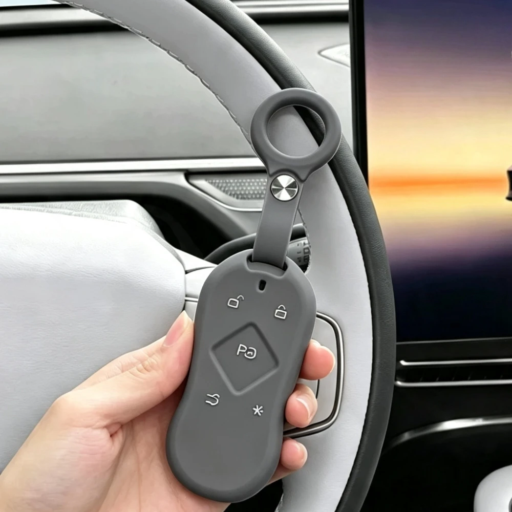 Silicone Key Protective Case for Xiaopeng MONA L03 2026 Original Car Color Full Coverage Key Case Scratch Shock Resistant 6