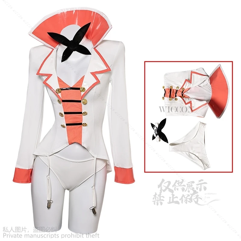 

Hazbin Lucifer Cosplay Anime Hotel Sexy Morningstar Cosplay Jumpsuit Costume Bikini Devil Hell Halloween Party Adult Bodysuit