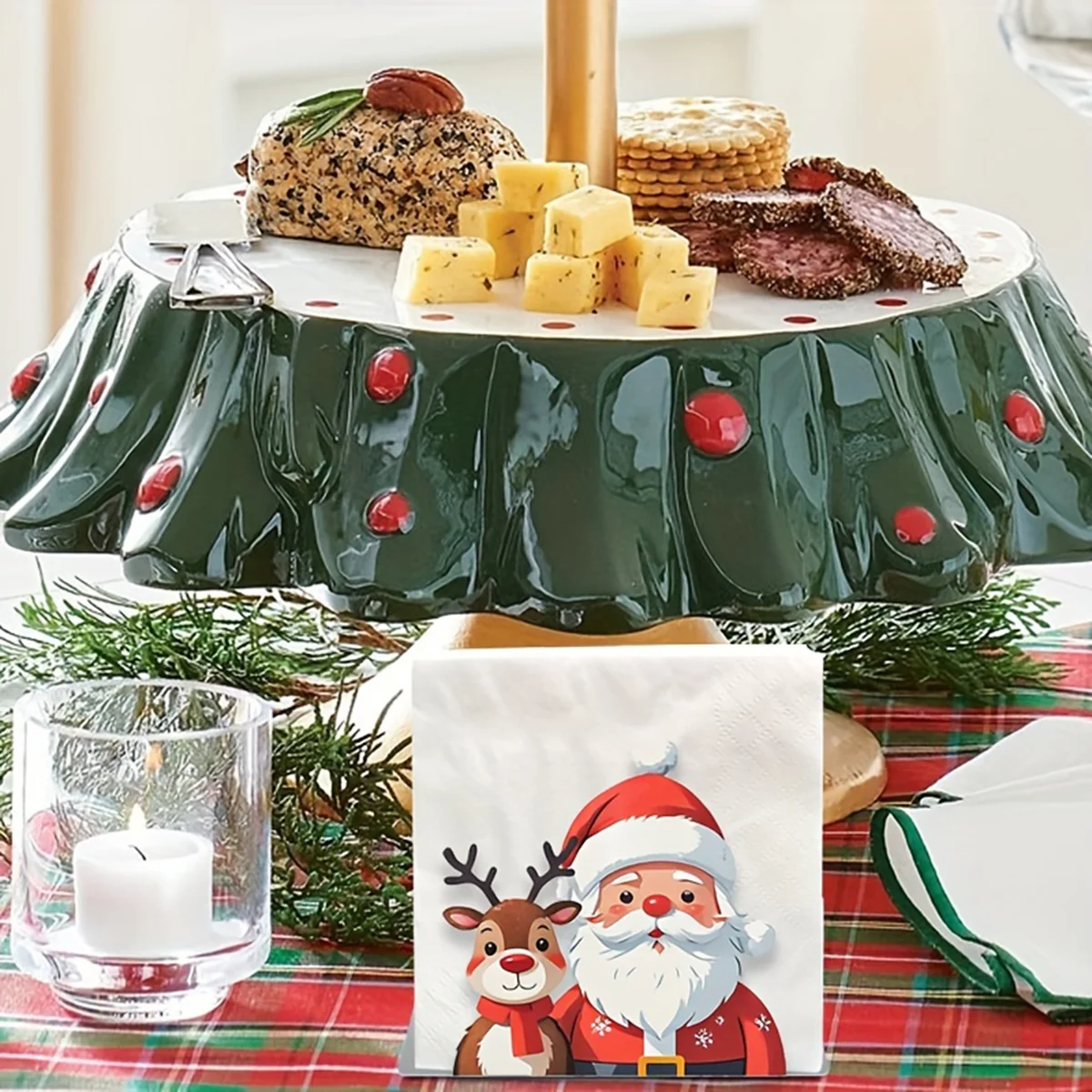 1Pc Christmas Metal Napkin Dispenser Modern Table Napkin Holder & Paper Towel Rack For Kitchen Hotel Restaurant Durable