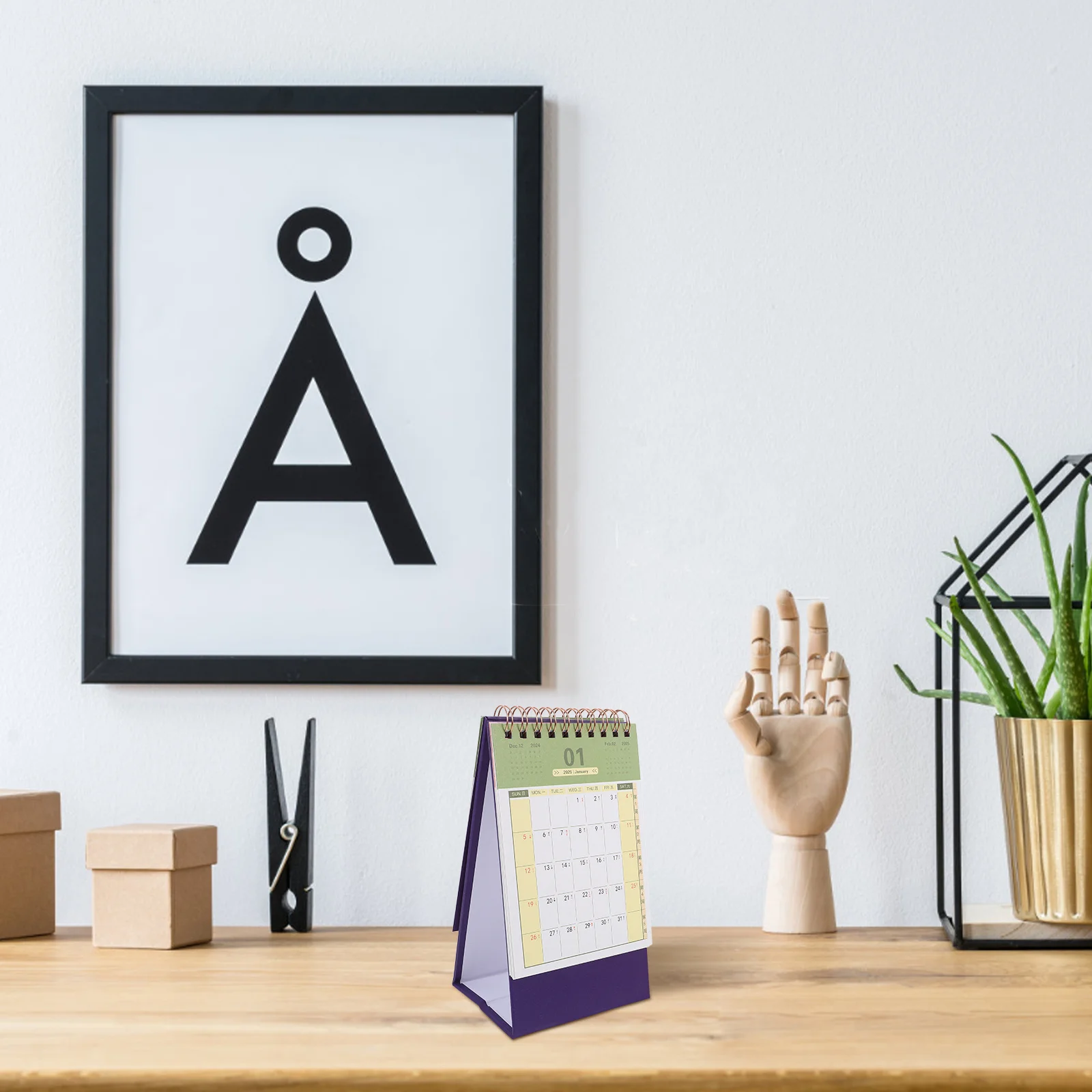 

Minimalist 2025 Standing Flip Desk For Office Home Functional Monthly Desktop Calendar Decorative Tabletop Calendar