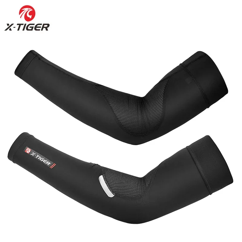 X-TIGER Arm Sleeve Breathable Quick Dry UV Protection Cycling Sport Ice Fabric Sunscreen Bands Elbow Pad Fitness Arm Sleeve