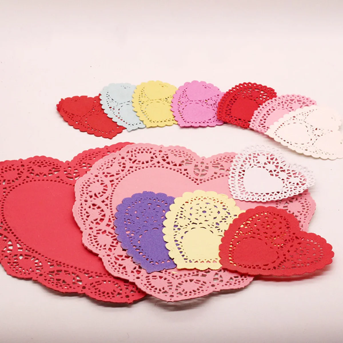 

250 Pcs Cake Lace Paper Decoration Food Doilies Dining Room Table Heart Tableware