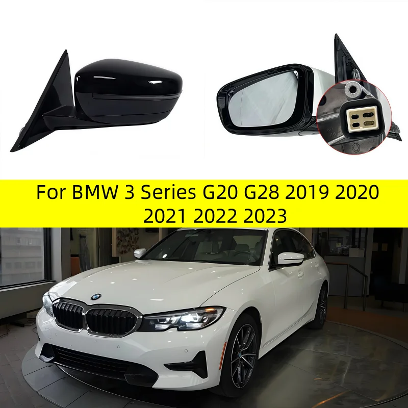Pop For BMW 3 Series G20 G28 2019 2020 2021 2022 2023 Auto Left Or Right Heated 5 Pin Rear Mirror Assembly
