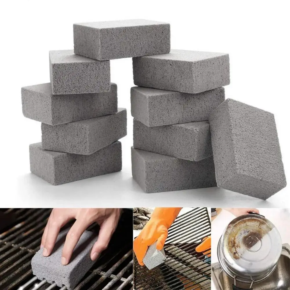 Pumice Brick BBQ Grill Cleaning Brick Temperature Resistance Cleaning Brush Barbecue Cleaning Stone Foamed Glass Easy To Clean