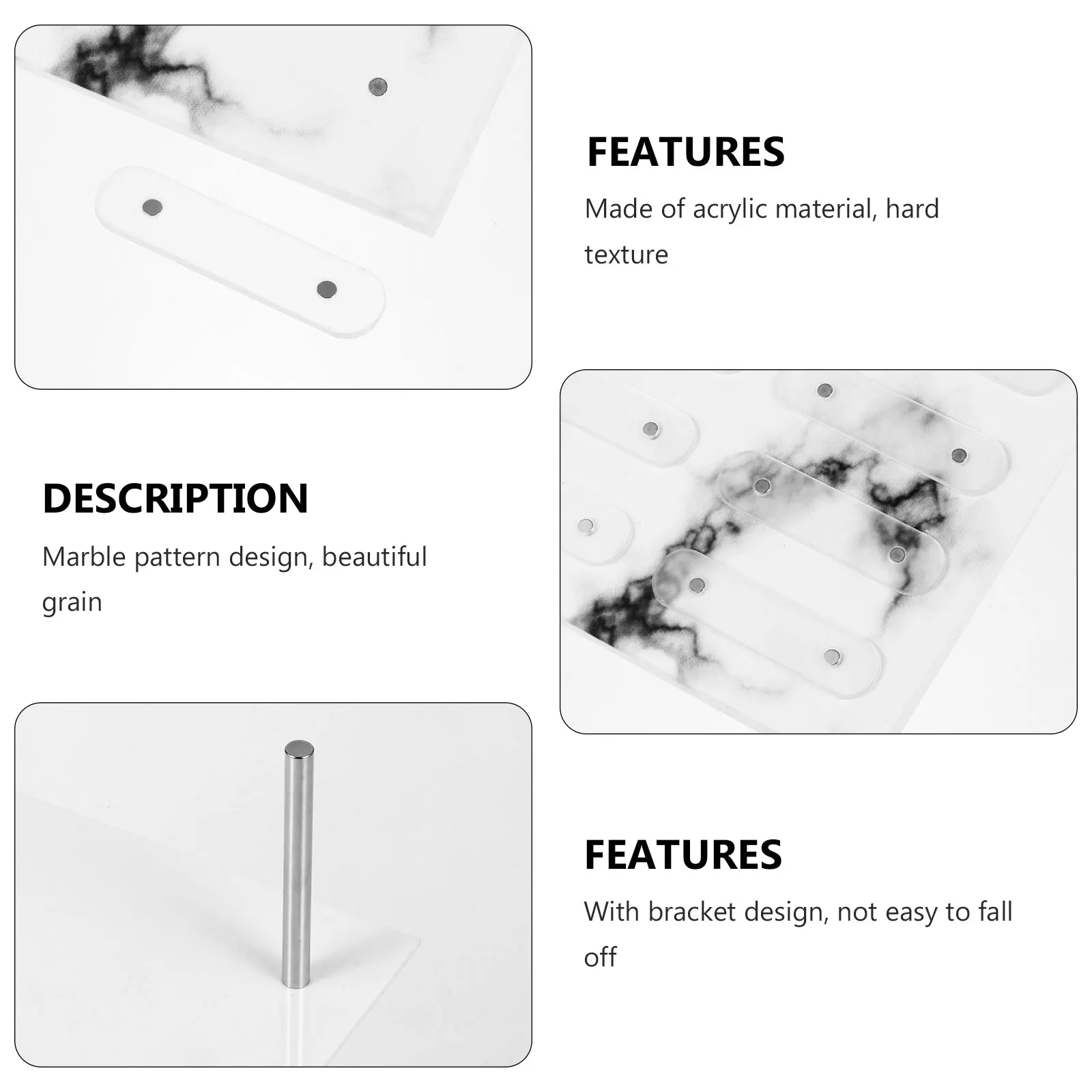 

Magnetic Nail Art Display Board Acrylic Strong Toughness Bracket False Nails Decoration Home Shop Store Practice Showing Holder