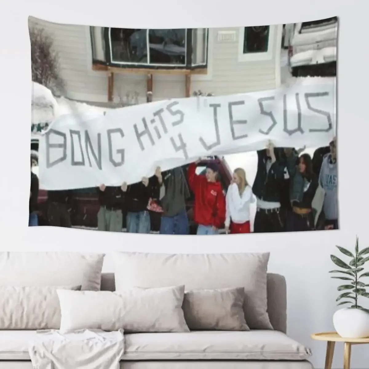 Bong hits for Jesus Tapestry Home Decorations Aesthetic Room Decorations Tapestry